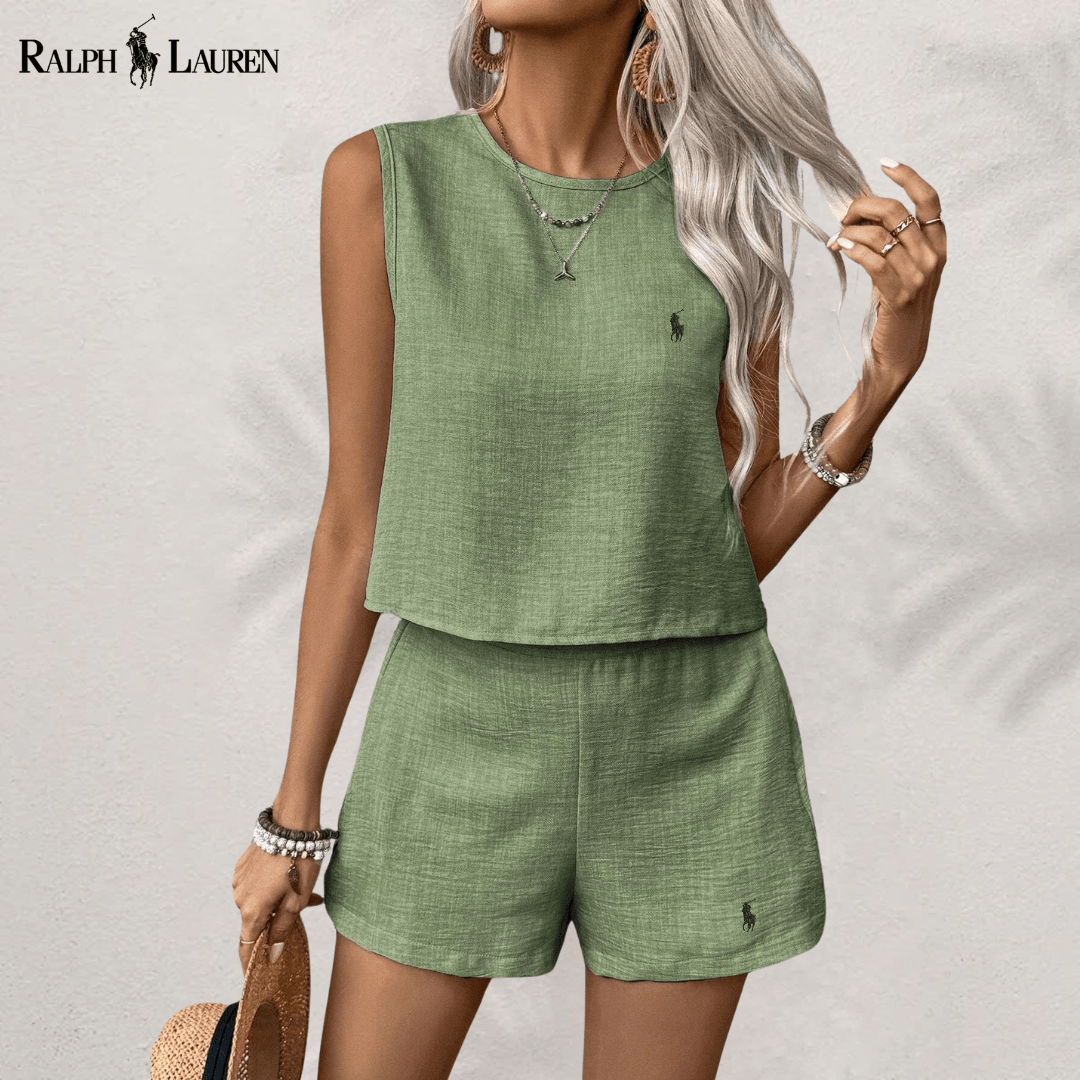 [Achetez 1, Recevez 2] Ensemble Complet en Lin Serenity Deux - Pièces par R. Ꮮаᴜгеn + Chapeau de Soleil R. Ꮮаᴜгеn Offert - Formavella