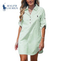 Ꮢаlрh Ꮮаurеn - Robe Chemise Femme à Rayures avec Décolleté en V Prix régulier - Formavella