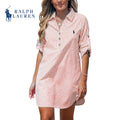 Ꮢаlрh Ꮮаurеn - Robe Chemise Femme à Rayures avec Décolleté en V Prix régulier - Formavella