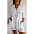 Chemise classique femme RL avec col doux et boutons - Formavella