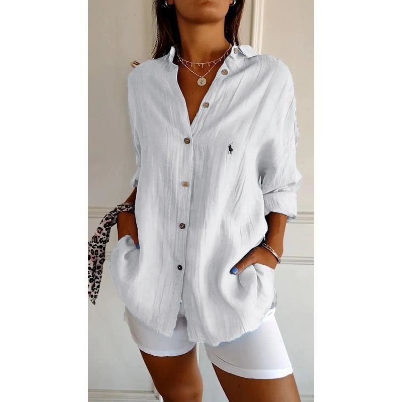 Chemise classique femme RL avec col doux et boutons - Formavella