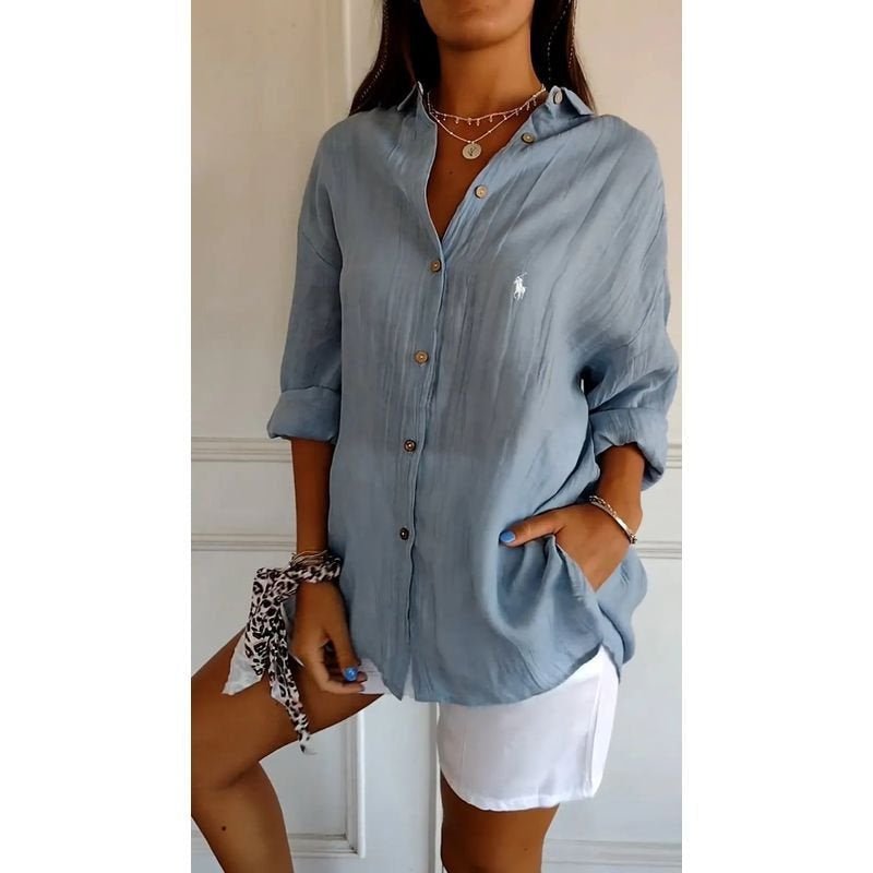 Chemise classique femme RL avec col doux et boutons - Formavella