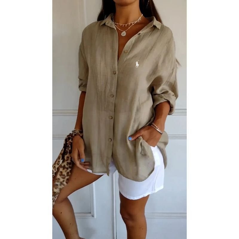 Chemise classique femme RL avec col doux et boutons - Formavella