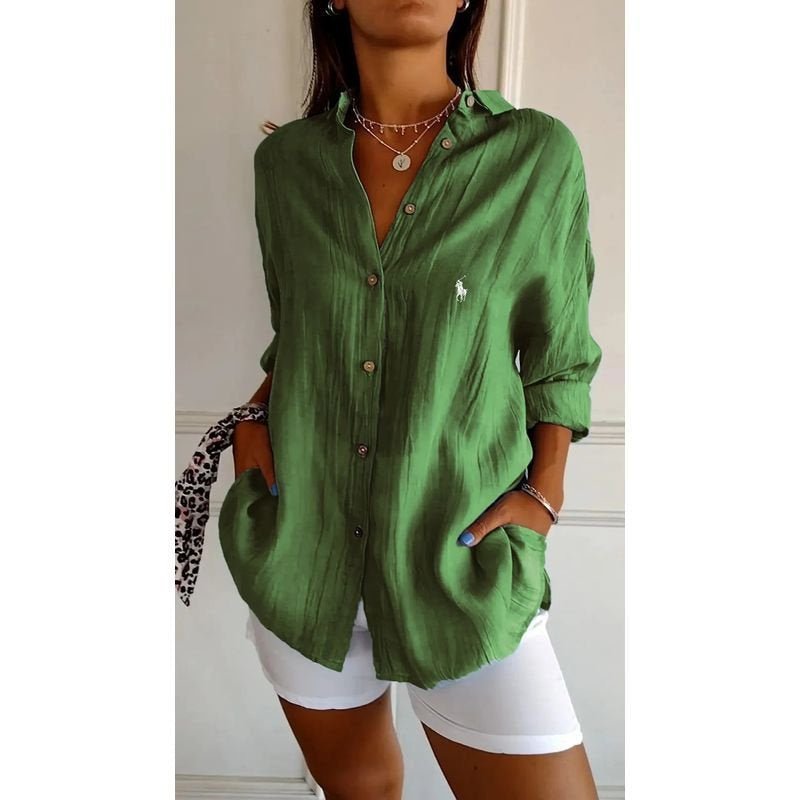 Chemise classique femme RL avec col doux et boutons - Formavella