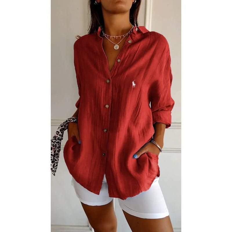 Chemise classique femme RL avec col doux et boutons - Formavella