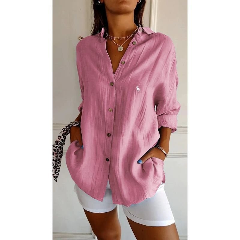 Chemise classique femme RL avec col doux et boutons - Formavella