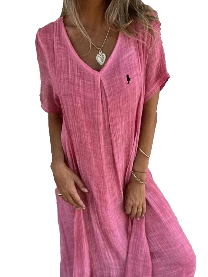 Chemisier en lin à volants et col rond Ralph Lauren pour femme - Formavella