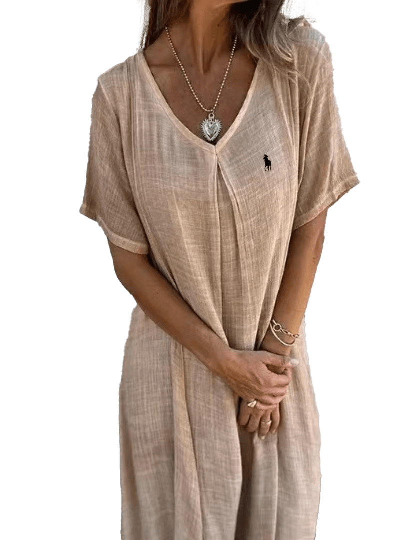 Chemisier en lin à volants et col rond Ralph Lauren pour femme - Formavella