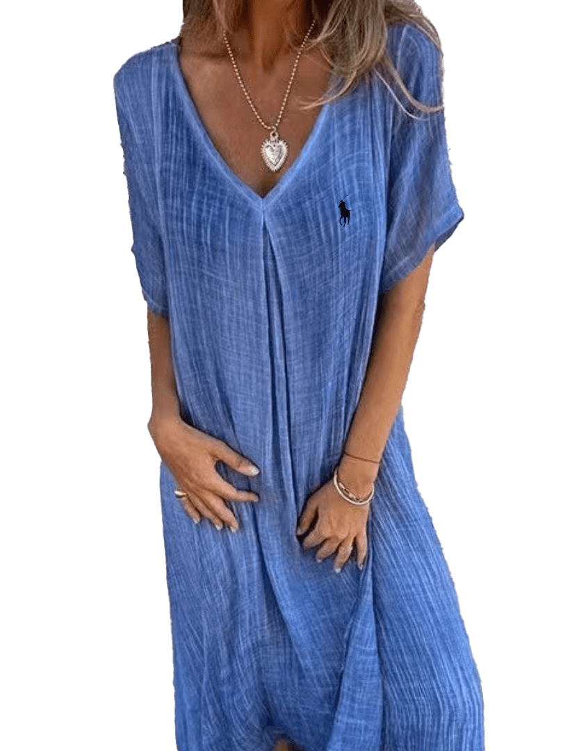 Chemisier en lin à volants et col rond Ralph Lauren pour femme - Formavella