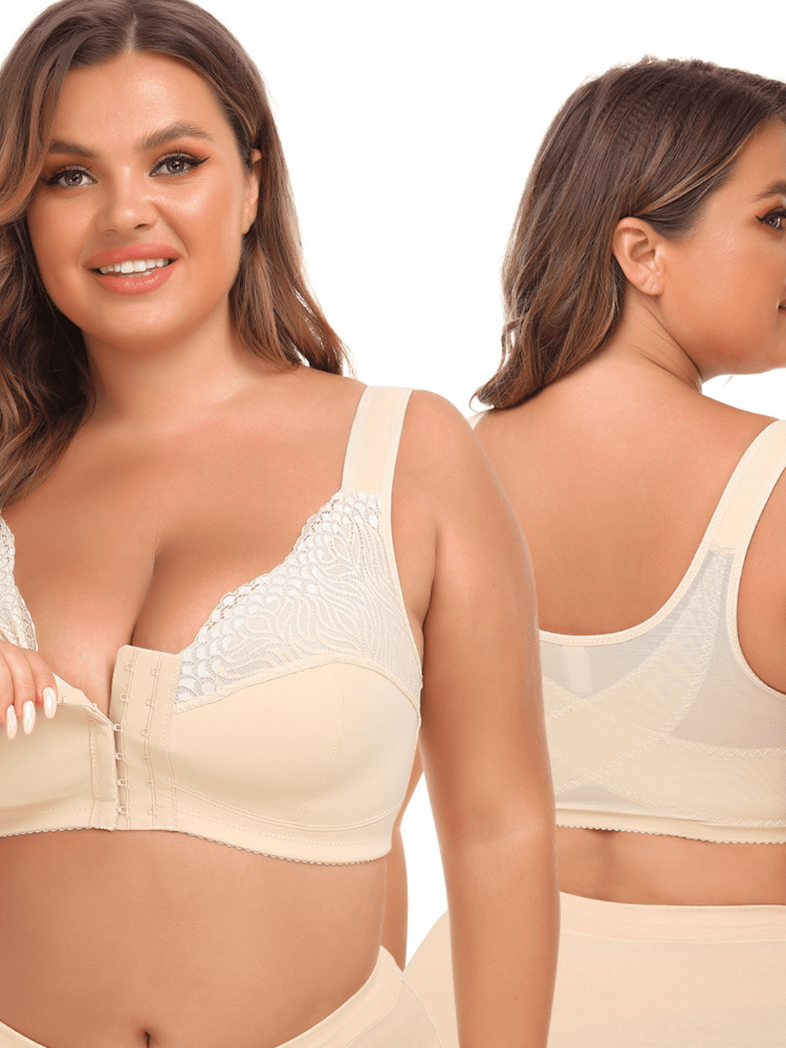 Formavella™ Soutien - gorge sans armatures avec dentelle et fermeture frontale - Formavella
