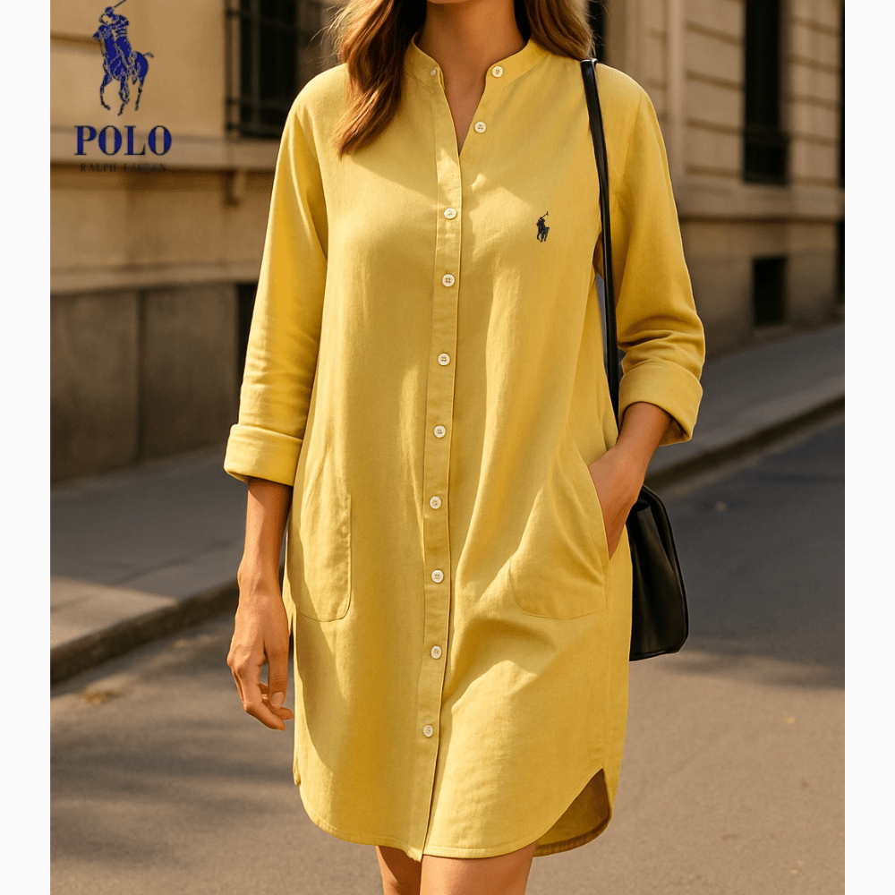 Robe - Chemise Élégante à Col Mao – R&L™ - Formavella