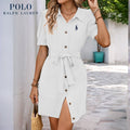 Robe chemise texturée à manches courtes , presque épuisée ! - Formavella