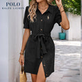 Robe chemise texturée à manches courtes , presque épuisée ! - Formavella