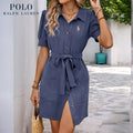 Robe chemise texturée à manches courtes , presque épuisée ! - Formavella