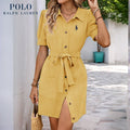 Robe chemise texturée à manches courtes , presque épuisée ! - Formavella