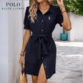 Robe chemise texturée à manches courtes , presque épuisée ! - Formavella