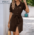 Robe chemise texturée à manches courtes , presque épuisée ! - Formavella