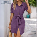 Robe chemise texturée à manches courtes , presque épuisée ! - Formavella