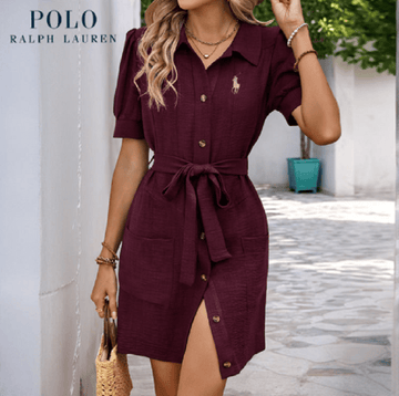 Robe chemise texturée à manches courtes , presque épuisée ! - Formavella