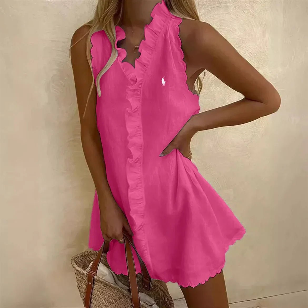 🔥Robe décontractée sans manches unie Ralph Lauren💃 - Formavella