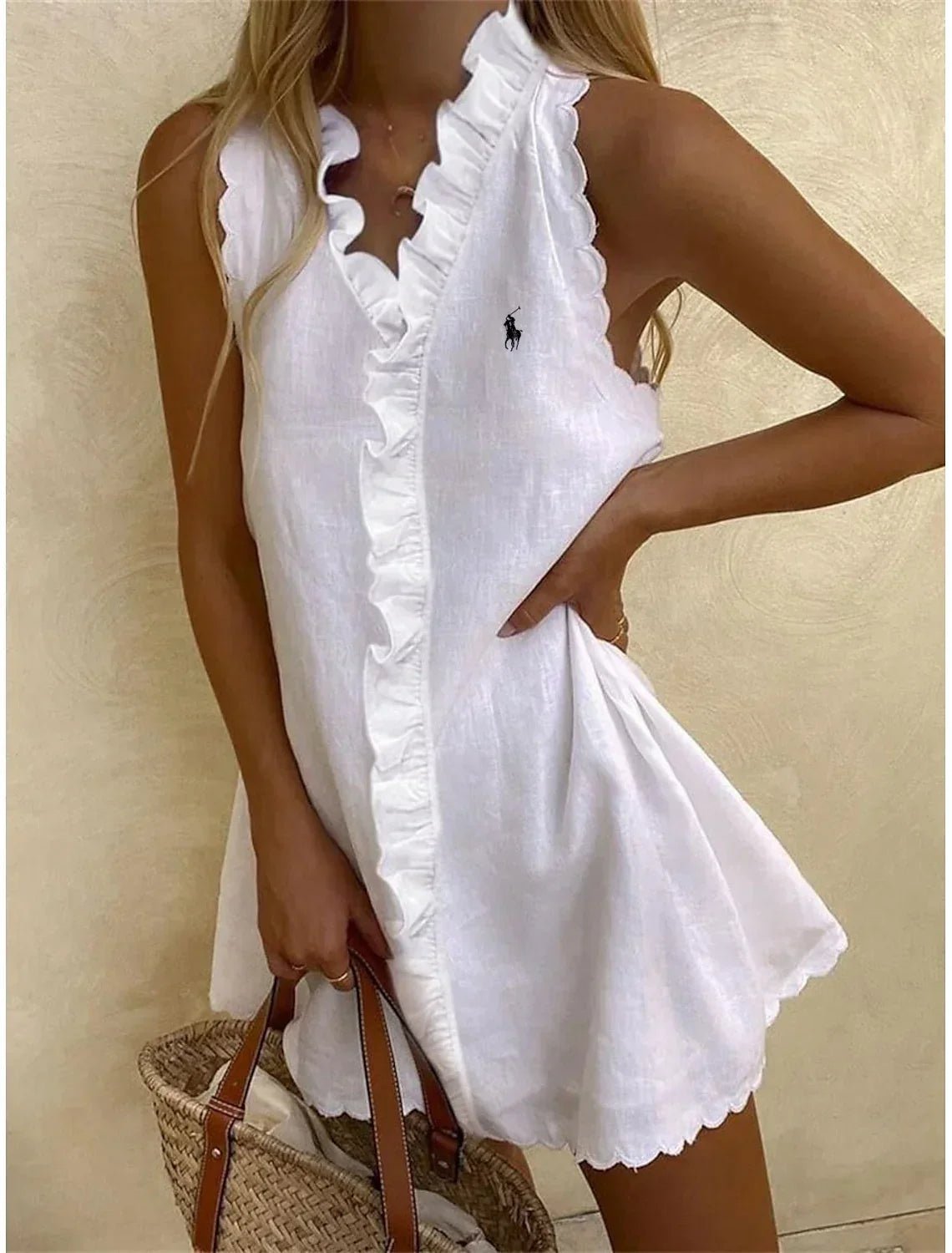 🔥Robe décontractée sans manches unie Ralph Lauren💃 - Formavella
