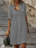 🇫🇷 Robe‑chemise essentielle en lin et coton – DESTOCKAGE Prix régulier - Formavella